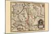 Map - Geldria et Transysulana-Pieter Van der Keere-Mounted Art Print