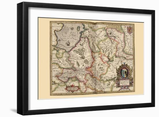 Map - Geldria et Transysulana-Pieter Van der Keere-Framed Art Print