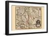 Map - Geldria et Transysulana-Pieter Van der Keere-Framed Art Print