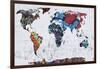 Map Graffiti-Mark Ashkenazi-Framed Giclee Print