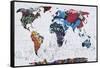 Map Graffiti-Mark Ashkenazi-Framed Stretched Canvas