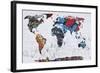 Map Graffiti-Mark Ashkenazi-Framed Giclee Print