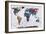 Map Graffiti-Mark Ashkenazi-Framed Giclee Print