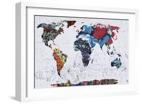 Map Graffiti-Mark Ashkenazi-Framed Giclee Print