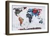 Map Graffiti-Mark Ashkenazi-Framed Premium Giclee Print