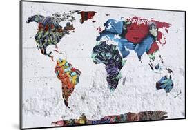 Map Graffiti-Mark Ashkenazi-Mounted Premium Giclee Print