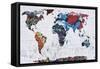 Map Graffiti-Mark Ashkenazi-Framed Stretched Canvas