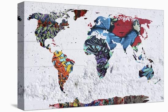 Map Graffiti-Mark Ashkenazi-Stretched Canvas