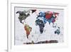 Map Graffiti-Mark Ashkenazi-Framed Giclee Print