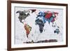 Map Graffiti-Mark Ashkenazi-Framed Giclee Print