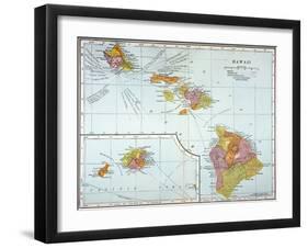 Map: Hawaii, 1905-null-Framed Giclee Print