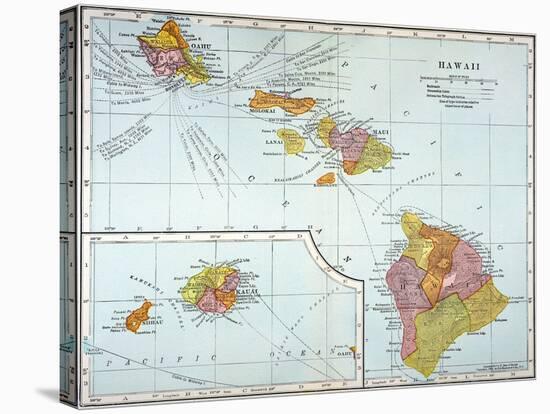 Map: Hawaii, 1905-null-Stretched Canvas