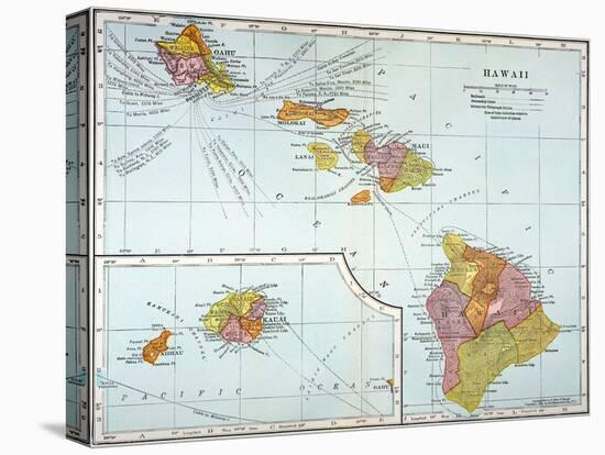 Map: Hawaii, 1905-null-Stretched Canvas