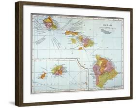 Map: Hawaii, 1905-null-Framed Giclee Print