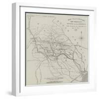 Map Illustrating General Sherman's March Through Georgia from Atlanta to Savannah-John Dower-Framed Premium Giclee Print