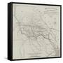 Map Illustrating General Sherman's March Through Georgia from Atlanta to Savannah-John Dower-Framed Stretched Canvas