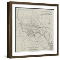 Map Illustrating General Sherman's March Through Georgia from Atlanta to Savannah-John Dower-Framed Giclee Print