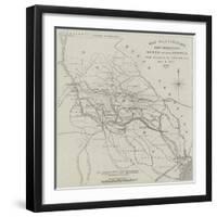 Map Illustrating General Sherman's March Through Georgia from Atlanta to Savannah-John Dower-Framed Giclee Print