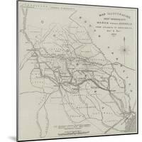 Map Illustrating General Sherman's March Through Georgia from Atlanta to Savannah-John Dower-Mounted Giclee Print