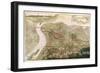 Map Illustrating the Capture of Buda, 1686-null-Framed Giclee Print