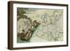 Map Illustrating the Naval Attack on England by Napoleon Bonaparte circa 1803-04-null-Framed Giclee Print