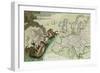 Map Illustrating the Naval Attack on England by Napoleon Bonaparte circa 1803-04-null-Framed Giclee Print