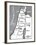 Map Indicating Israeli Attacks on Syria-null-Framed Giclee Print