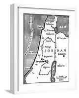 Map Indicating Israeli Attacks on Syria-null-Framed Giclee Print