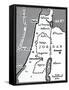 Map Indicating Israeli Attacks on Syria-null-Framed Stretched Canvas