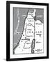 Map Indicating Israeli Attacks on Syria-null-Framed Giclee Print
