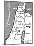 Map Indicating Israeli Attacks on Syria-null-Mounted Giclee Print