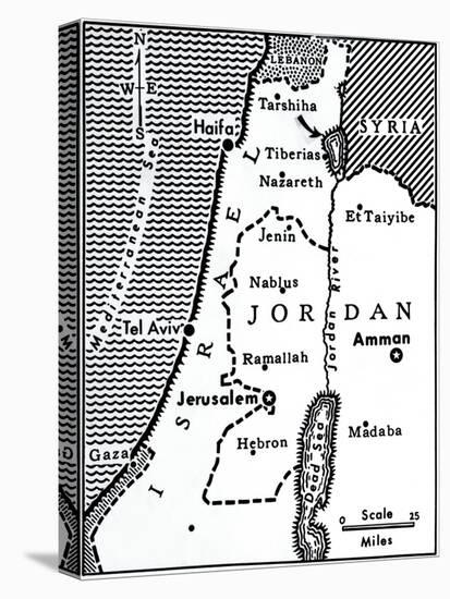 Map Indicating Israeli Attacks on Syria-null-Stretched Canvas