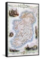 Map: Ireland, 1851-null-Framed Stretched Canvas