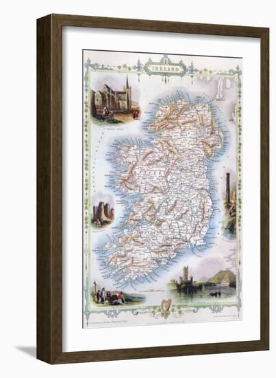 Map: Ireland, 1851-null-Framed Giclee Print