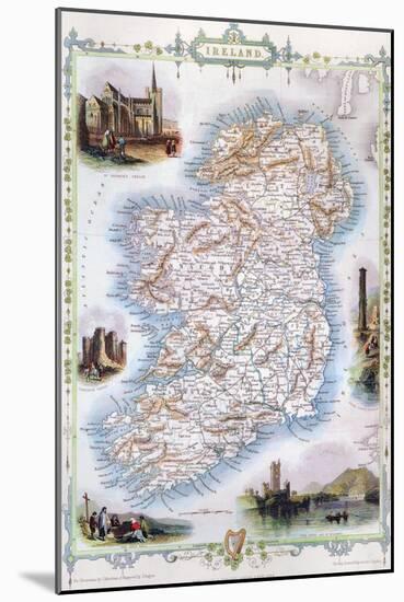 Map: Ireland, 1851-null-Mounted Giclee Print