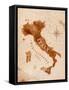 Map Italy Retro-anna42f-Framed Stretched Canvas