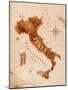 Map Italy Retro-anna42f-Mounted Art Print