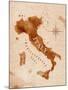 Map Italy Retro-anna42f-Mounted Art Print