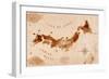 Map Japan Retro-anna42f-Framed Art Print