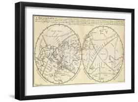 Map Marking Transit of Venus, 1770-Science Source-Framed Giclee Print