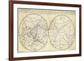 Map Marking Transit of Venus, 1770-Science Source-Framed Giclee Print