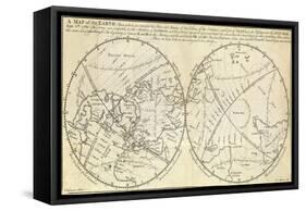 Map Marking Transit of Venus, 1770-Science Source-Framed Stretched Canvas