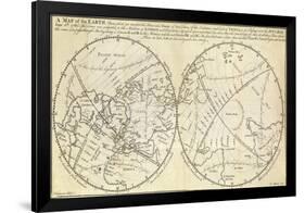 Map Marking Transit of Venus, 1770-Science Source-Framed Premium Giclee Print