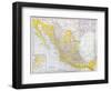 Map: Mexico-null-Framed Giclee Print