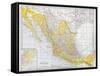 Map: Mexico-null-Framed Stretched Canvas