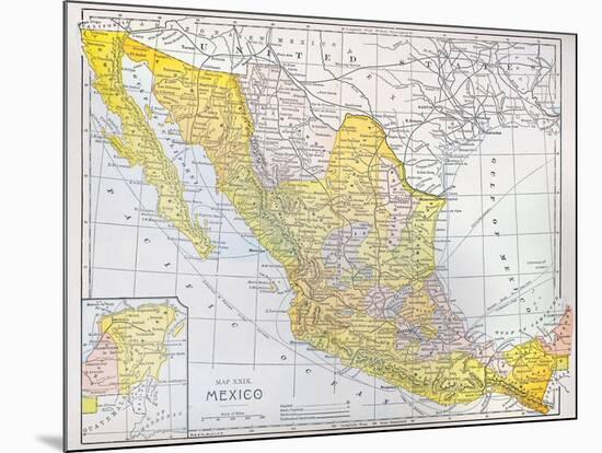 Map: Mexico-null-Mounted Giclee Print