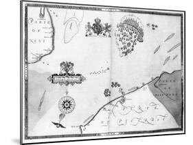 Map No.10 showing the route of the Armada fleet, engraved by Augustine Ryther, 1588-Robert Adams-Mounted Giclee Print