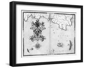 Map No.4 Showing the route of the Armada fleet, engraved by Augustine Ryther; 1588-Robert Adams-Framed Giclee Print