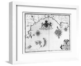 Map No.5 Showing the route of the Armada fleet, engraved by Augustine Ryther, 1588-Robert Adams-Framed Giclee Print