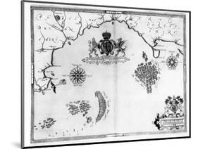 Map No.5 Showing the route of the Armada fleet, engraved by Augustine Ryther, 1588-Robert Adams-Mounted Giclee Print